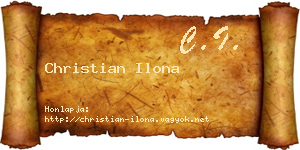 Christian Ilona névjegykártya